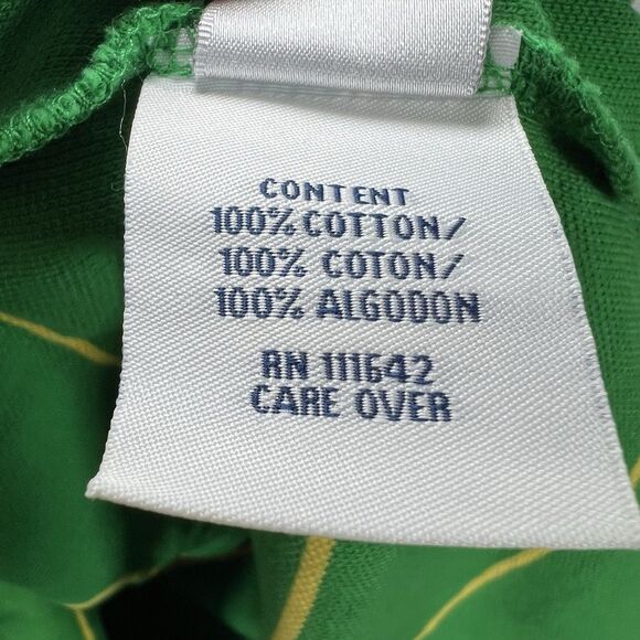 Coogi Long Sleeve Polo Shirt Mens Size 4XL Green Yellow Striped Embroidered VTG - Picture 12 of 16